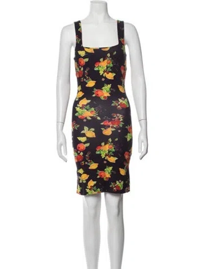 Pre-owned Rouje Floral Print Mini Dress In Purple