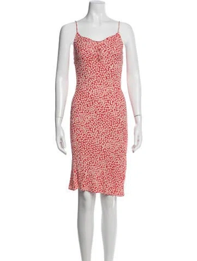 Pre-owned Rouje Floral Print Mini Dress In Red