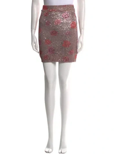 Pre-owned Rouje Floral Print Mini Skirt W/ Tags In Multi