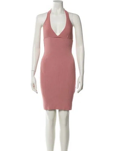 Pre-owned Rouje Halterneck Mini Dress W/ Tags In Pink