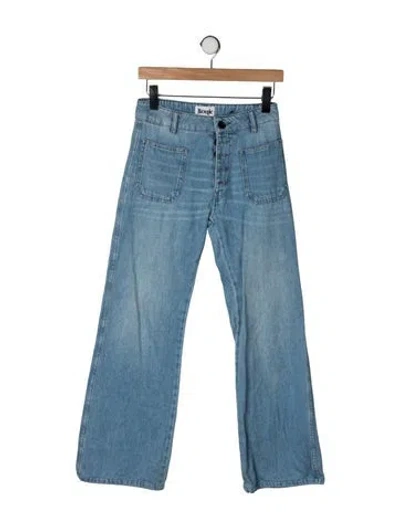 Pre-owned Rouje High-rise Flared Jeans In Blue