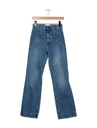 Pre-owned Rouje High-rise Flared Jeans In Blue