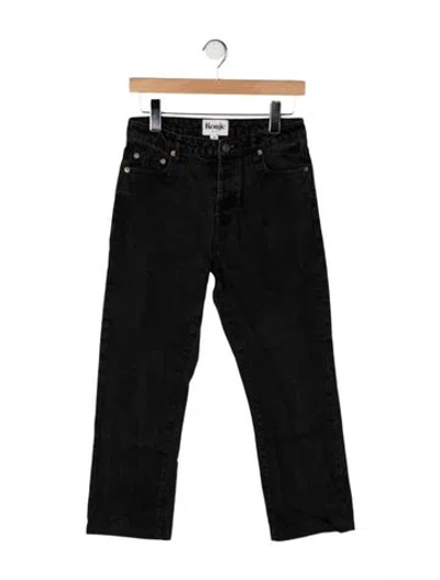 Pre-owned Rouje High-rise Straight Leg Jeans In Black