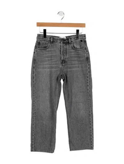 Pre-owned Rouje High-rise Straight Leg Jeans In Black