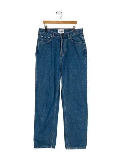 Pre-owned Rouje High-rise Straight Leg Jeans In Blue