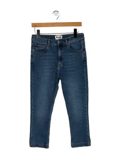 Pre-owned Rouje High-rise Straight Leg Jeans In Blue