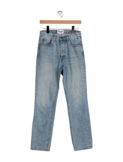 Pre-owned Rouje High-rise Straight Leg Jeans In Blue