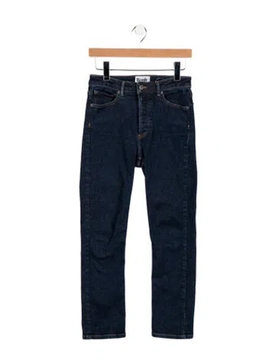 Pre-owned Rouje High-rise Straight Leg Jeans In Blue