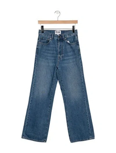 Pre-owned Rouje High-rise Straight Leg Jeans In Blue