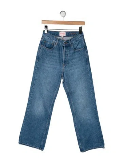 Pre-owned Rouje High-rise Straight Leg Jeans In Blue