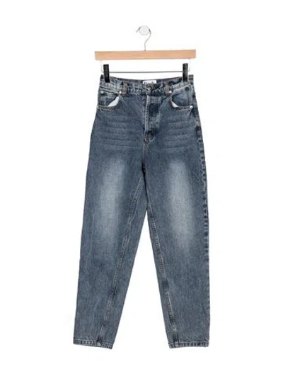Pre-owned Rouje High-rise Straight Leg Jeans In Blue