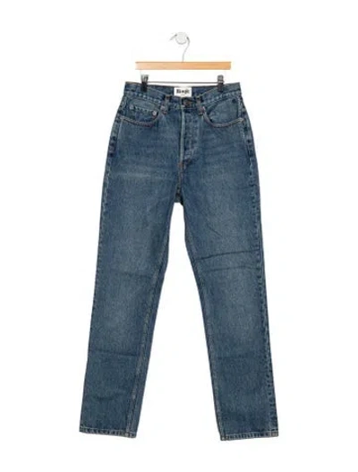 Pre-owned Rouje High-rise Straight Leg Jeans In Blue