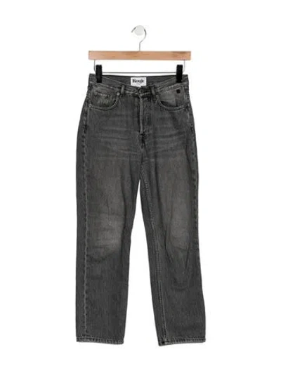 Pre-owned Rouje High-rise Straight Leg Jeans In Gray