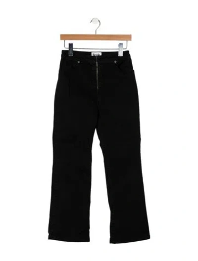 Pre-owned Rouje High-rise Wide Leg Jeans In Black