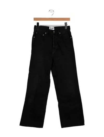 Pre-owned Rouje High-rise Wide Leg Jeans In Black