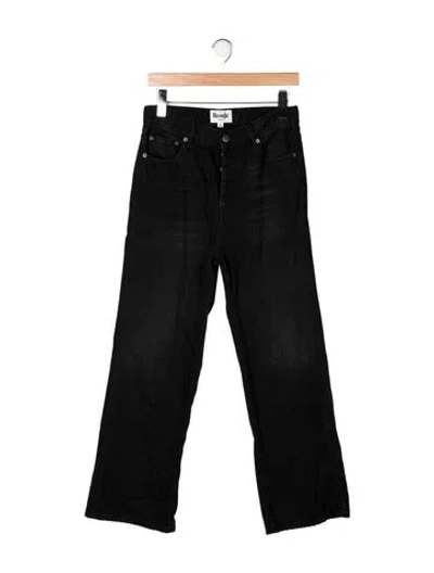 Pre-owned Rouje High-rise Wide Leg Jeans In Black