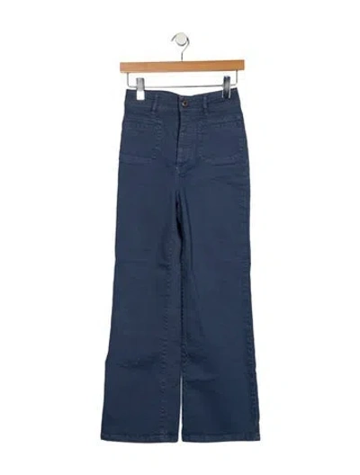 Pre-owned Rouje High-rise Wide Leg Jeans In Blue