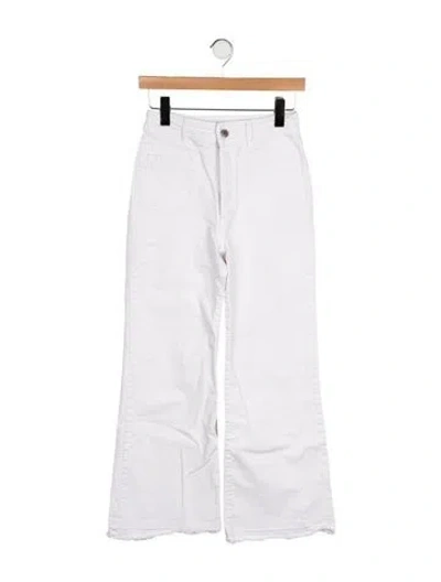 Pre-owned Rouje High-rise Wide Leg Jeans In White