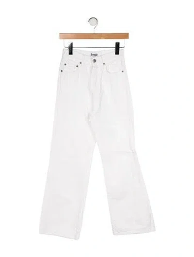 Pre-owned Rouje High-rise Wide Leg Jeans In White