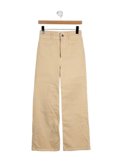 Pre-owned Rouje High-rise Wide Leg Jeans In Yellow