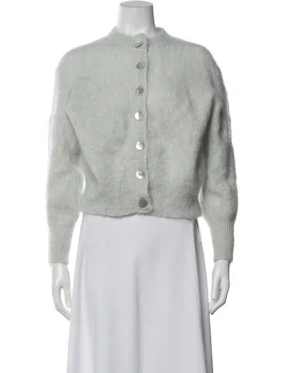 Pre-owned Rouje Kid Mohair Crew Neck Sweater In White