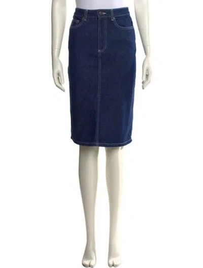 Pre-owned Rouje Knee-length Skirt In Blue
