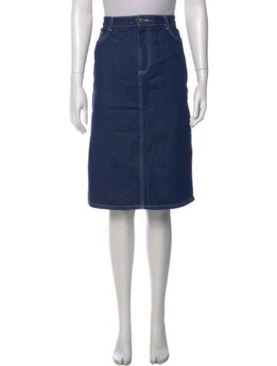 Pre-owned Rouje Knee-length Skirt In Blue