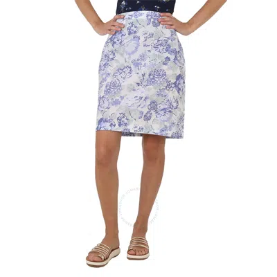 Rouje Ladies Mamma Bleu Gomes Floral Print Mini Skirt In Blue