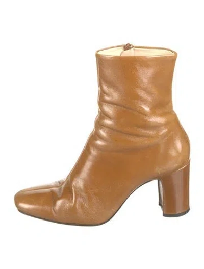 Pre-owned Rouje Leather Boots In Brown