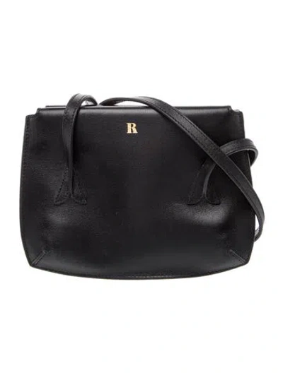 Pre-owned Rouje Leather Evening Bag In Black