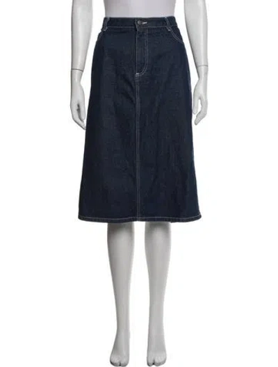 Pre-owned Rouje Midi Length Skirt In Blue