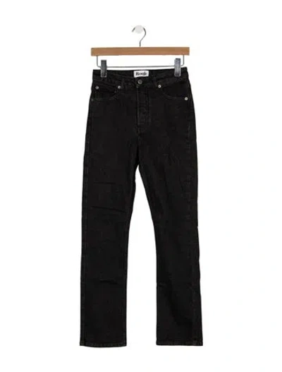 Pre-owned Rouje Mid-rise Straight Leg Jeans In Black