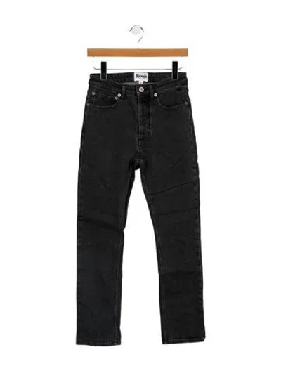 Pre-owned Rouje Mid-rise Straight Leg Jeans In Gray