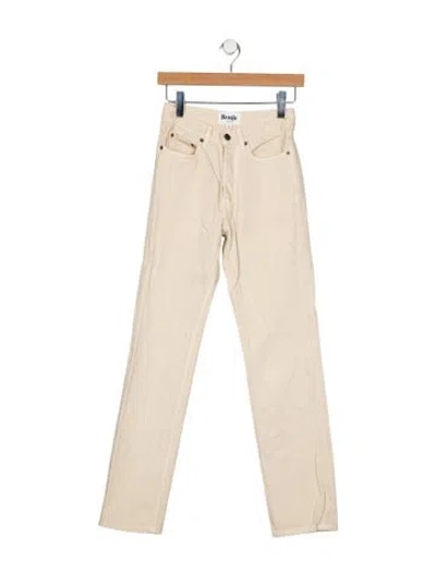 Pre-owned Rouje Mid-rise Straight Leg Jeans In Neutral