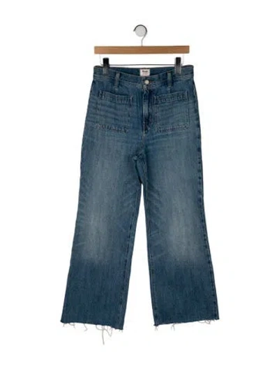 Pre-owned Rouje Mid-rise Wide Leg Jeans In Blue