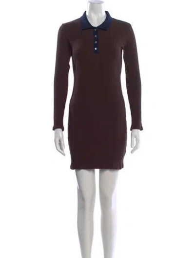 Pre-owned Rouje Mini Dress In Brown