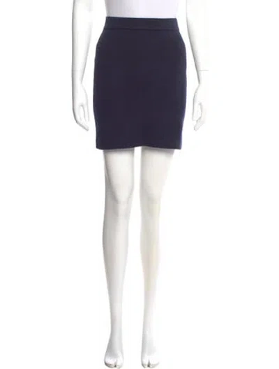 Pre-owned Rouje Mini Skirt In Blue