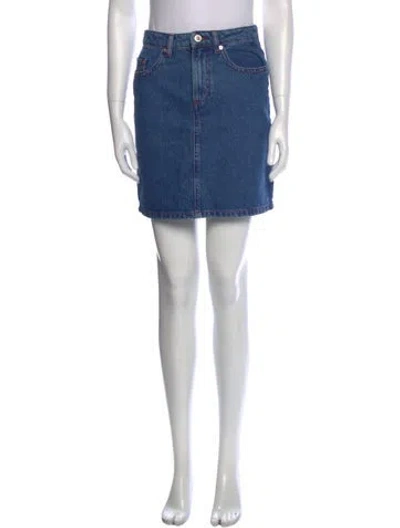 Pre-owned Rouje Mini Skirt In Blue