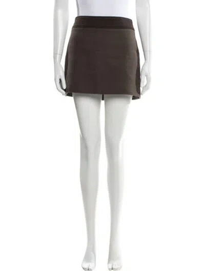 Pre-owned Rouje Mini Skirt In Brown