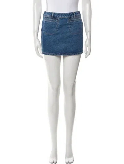 Pre-owned Rouje Mini Skirt W/ Tags In Blue
