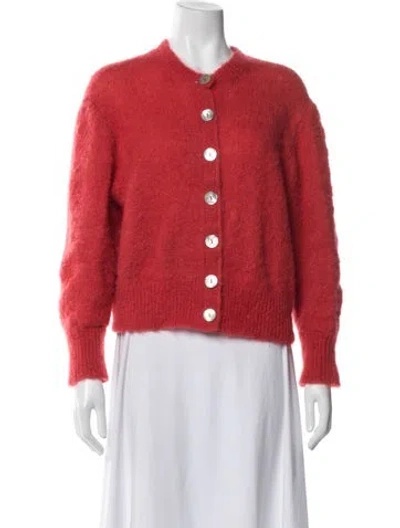 Pre-owned Rouje Mohair Crew Neck Sweater In Red