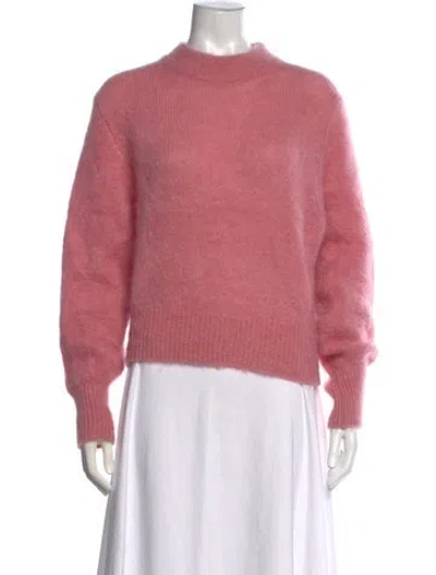 Pre-owned Rouje Mohair Mock Neck Sweater In Pink