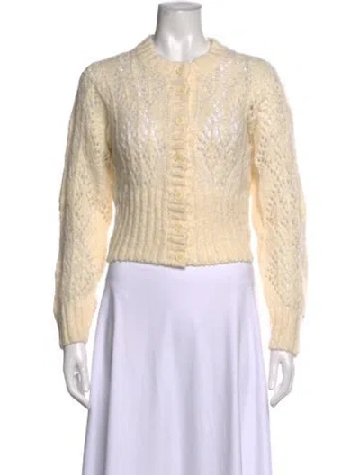 Pre-owned Rouje Mohair Patterned Sweater In Neutrals