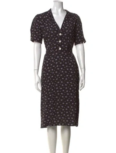 Pre-owned Rouje Nylon Midi Length Dress In Black