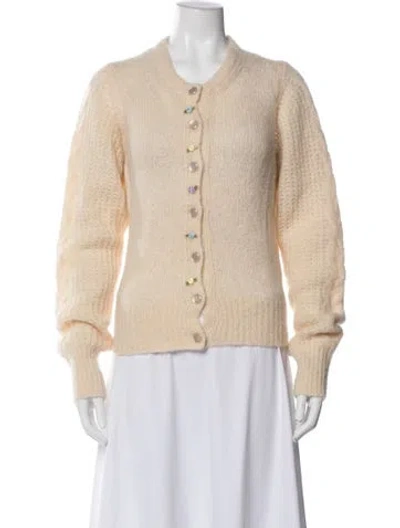 Pre-owned Rouje Open Front Sweater In Neutral
