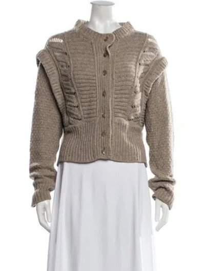 Pre-owned Rouje Open Front Sweater In Neutrals