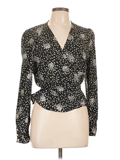 Pre-owned Rouje Paris Long Sleeve Blouse In Black