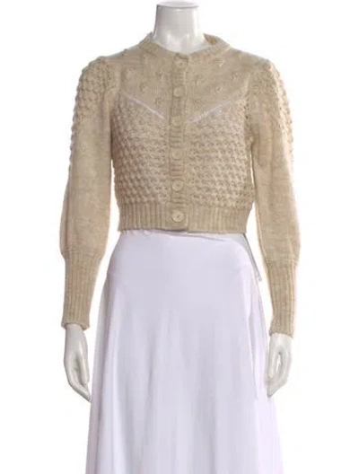 Pre-owned Rouje Patterned Crew Neck Sweater In Neutral