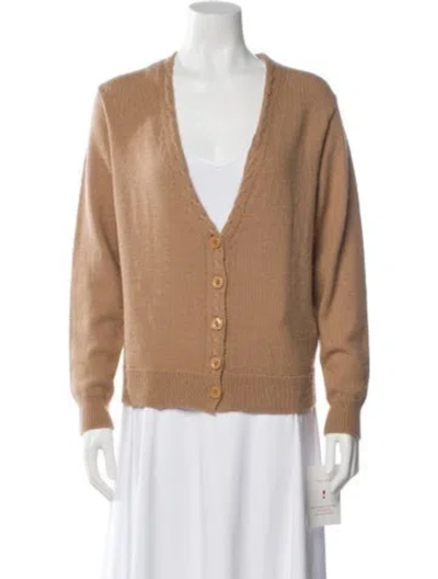 Pre-owned Rouje Plunge Neckline Sweater W/ Tags In Brown