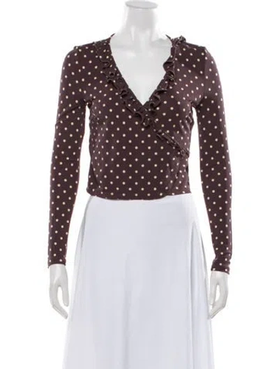 Pre-owned Rouje Polka Dot Print Jacket In Purple